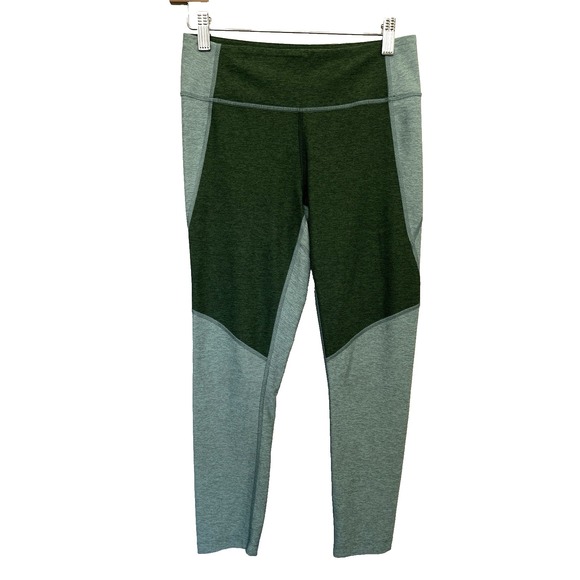 Outdoor Voices Pants - Outdoor Voices Womens Color Bock Leggings Size S ‎ Green Blue Gym Acticewear